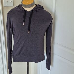 Dark Gray Hoodie with Black Drawstrings